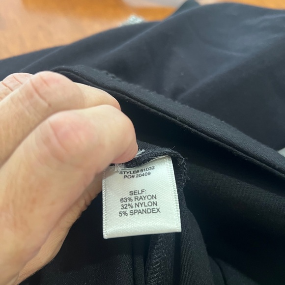 Skies Are Blue Black Pencil Skirt with Scallop Hem - Picture 9 of 9